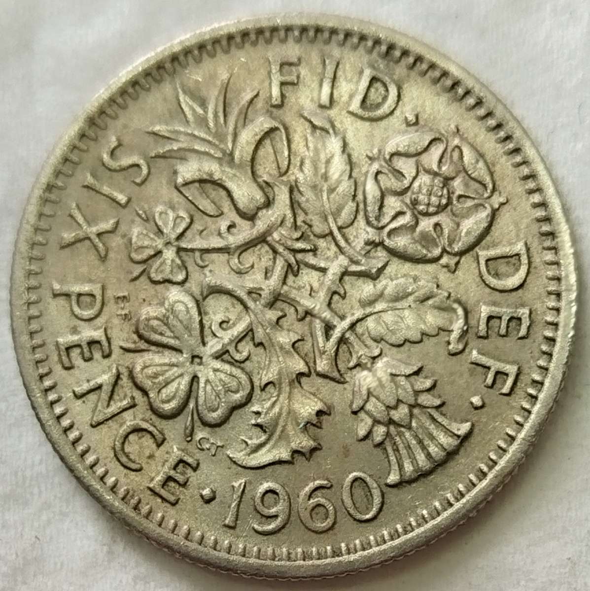 1960 -   SIX PENCE Coin      United Kingdom         SUN17331