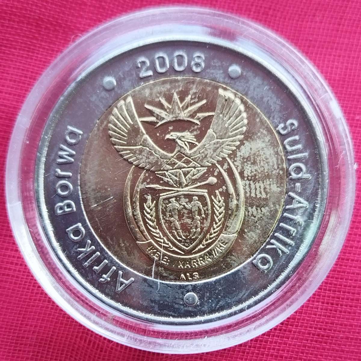 2008     MANDELA 90TH BIRTHDAY R5 IN COIN HOLDER   17510