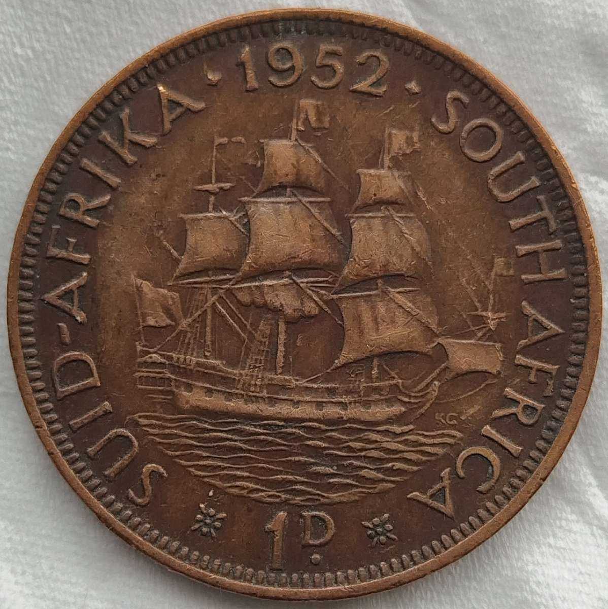 1952     PENNY  COIN        SA                       SUN17711