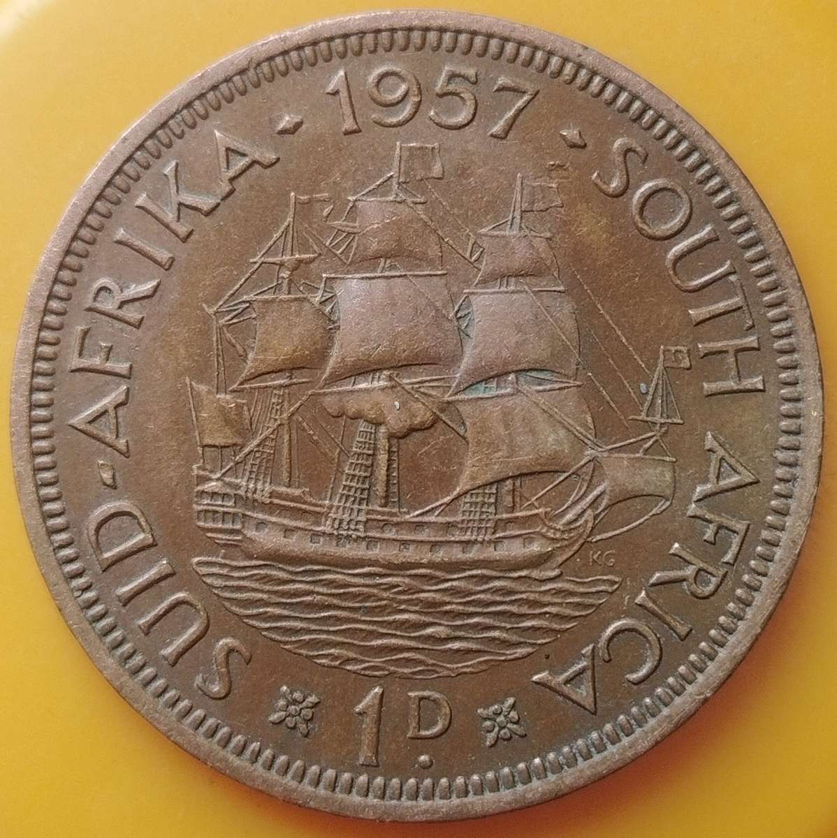 1957    PENNY  COIN        SA                       SUN17771