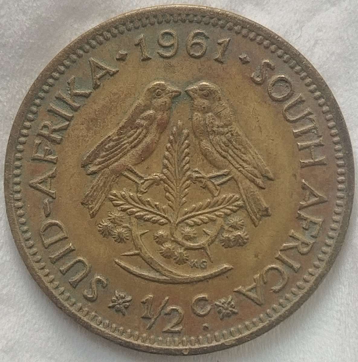 1961  1/2 CENT      RSA       SUN17776