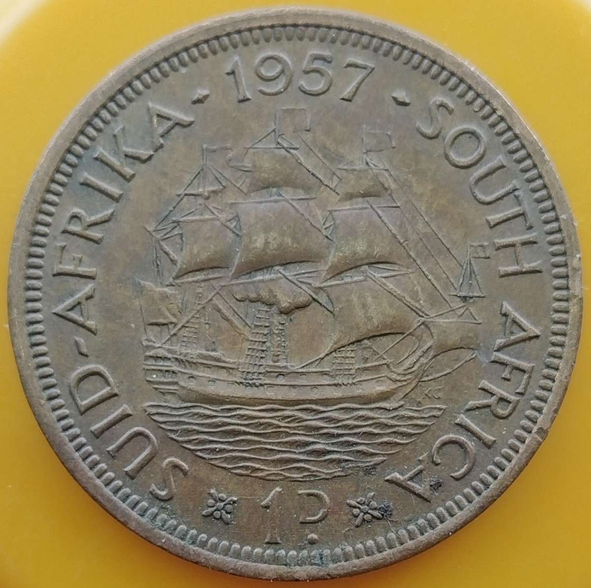 1957    PENNY  COIN        SA                       SUN18010