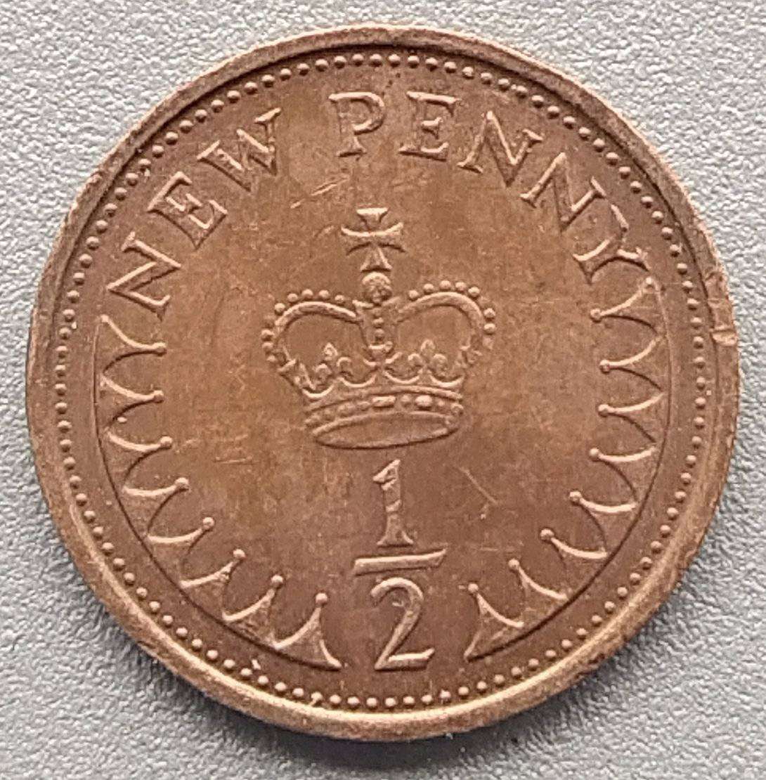 1976 -   HALF NEW  PENNY  Coin      United Kingdom         SUN18210