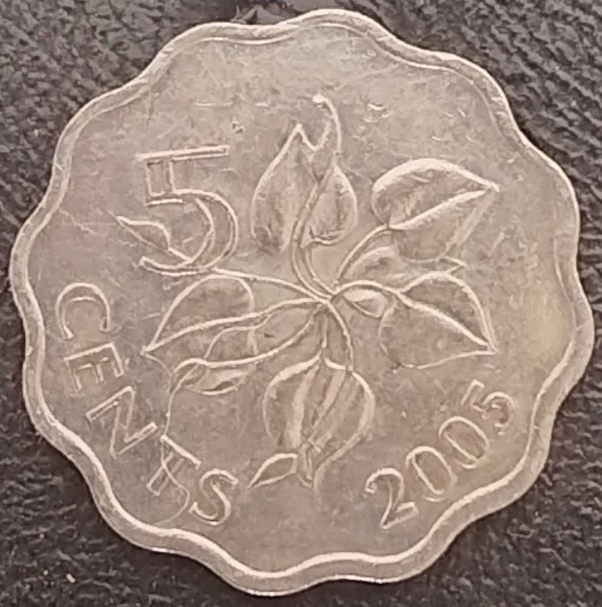 2005   5 CENTS COIN       SWAZILAND                      SUN18274