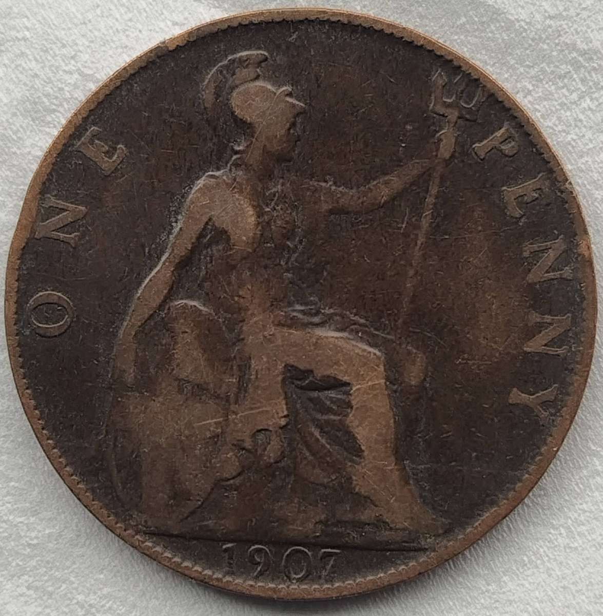 1907 -   ONE PENNY  Coin      United Kingdom         SUN18321