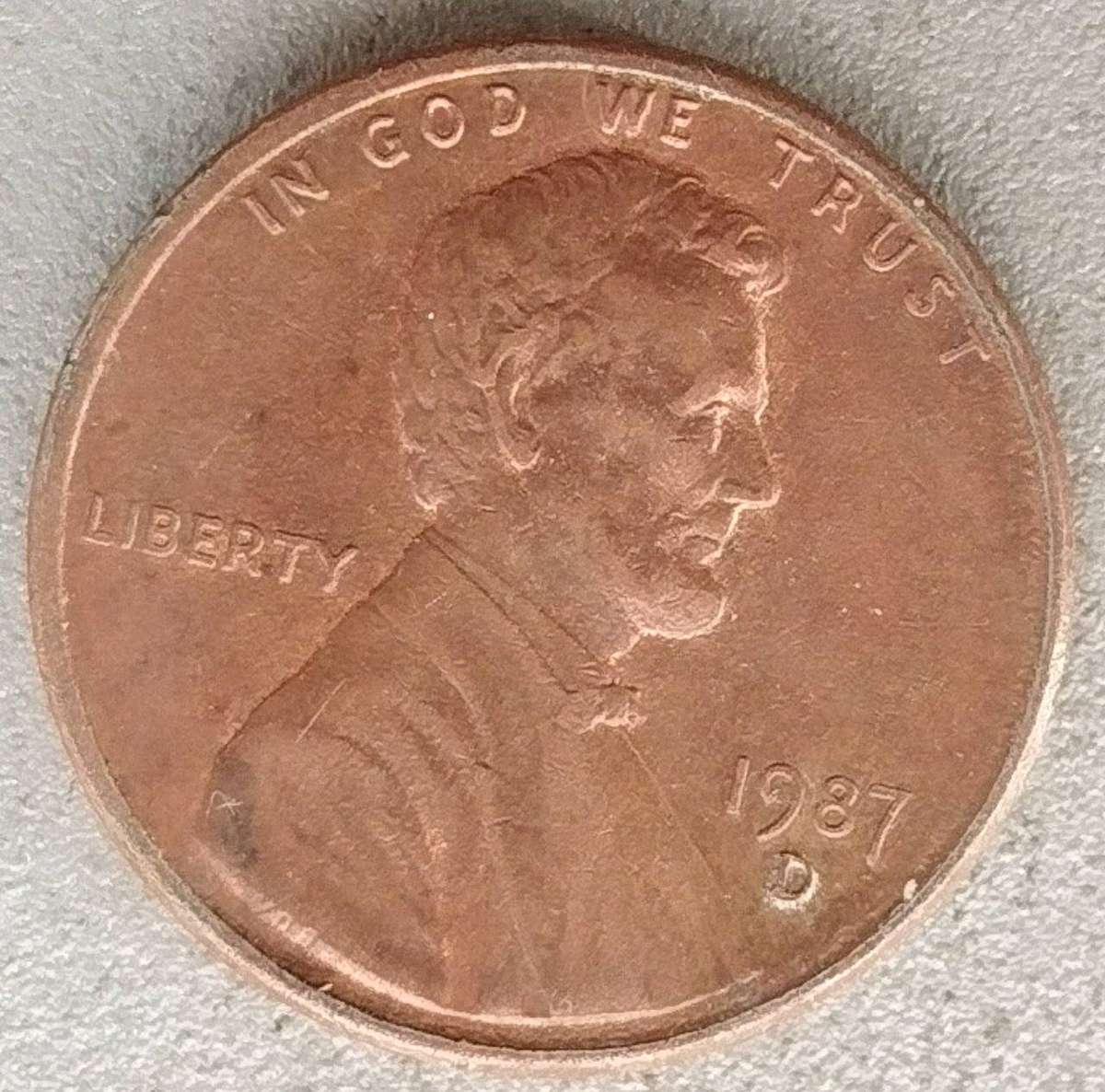 1987 -   ONE CENT  Coin      USA         SUN18605