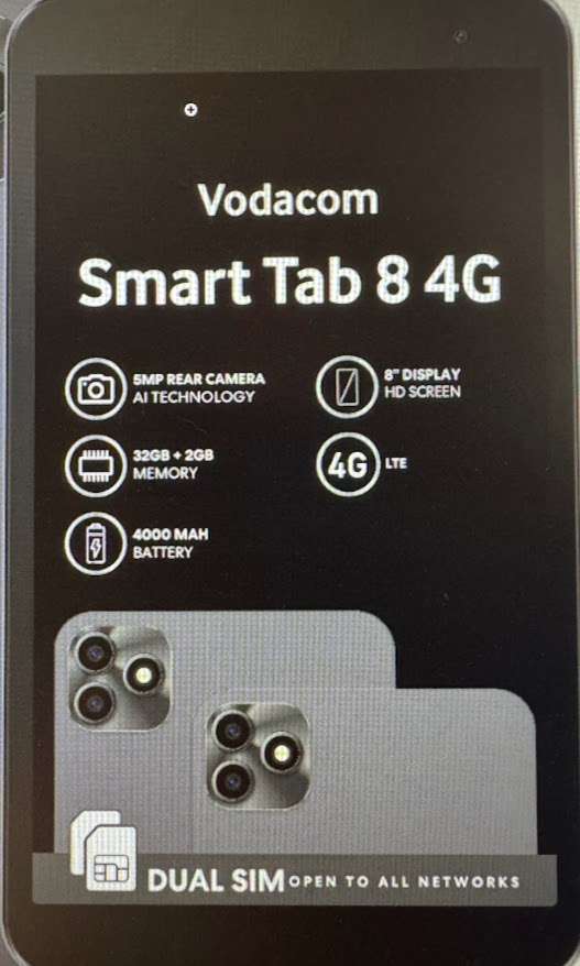 Smart Tab 8 4G 32GB Black Tablet  Vodacom