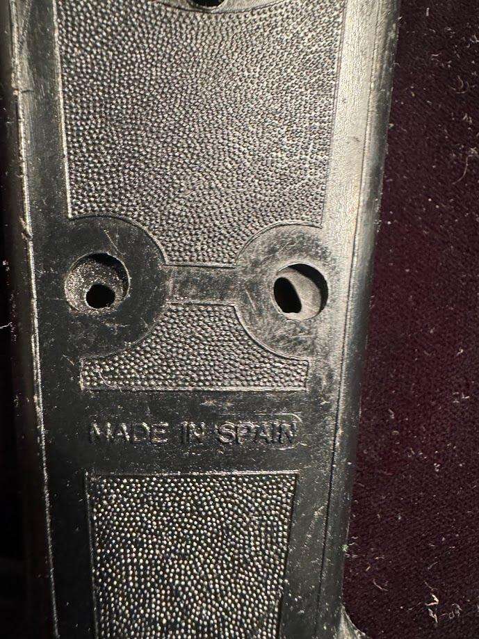 Vintage Nemrod Equipos diving knife with a serrated blade.  Made in Spain