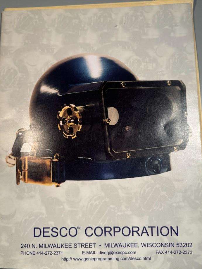 DESCO Corporation Catalogue 1998 Diving helmet manufacturer  and price list
