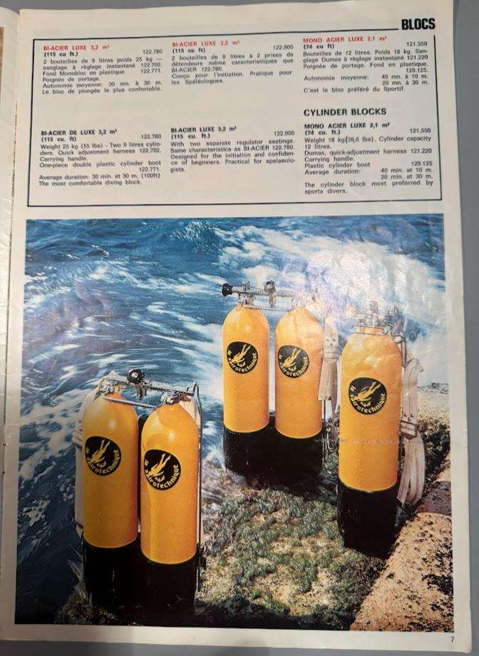 Vintage 1970s La Spirotechnique Cousteau Underwater Catalogue for Underwater Equipment