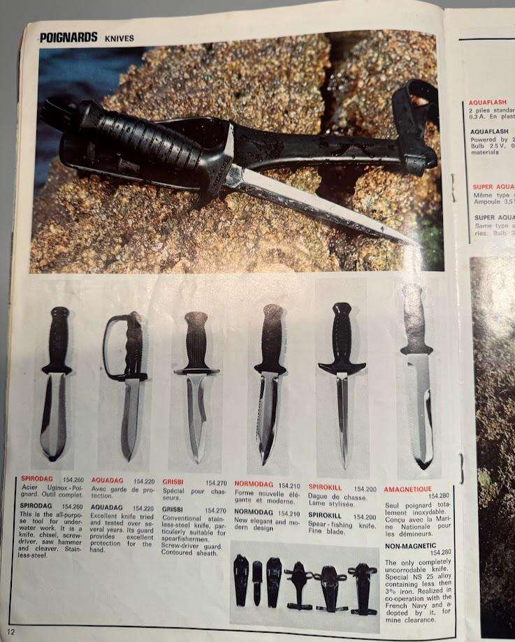 Vintage 1970s La Spirotechnique Cousteau Underwater Catalogue for Underwater Equipment