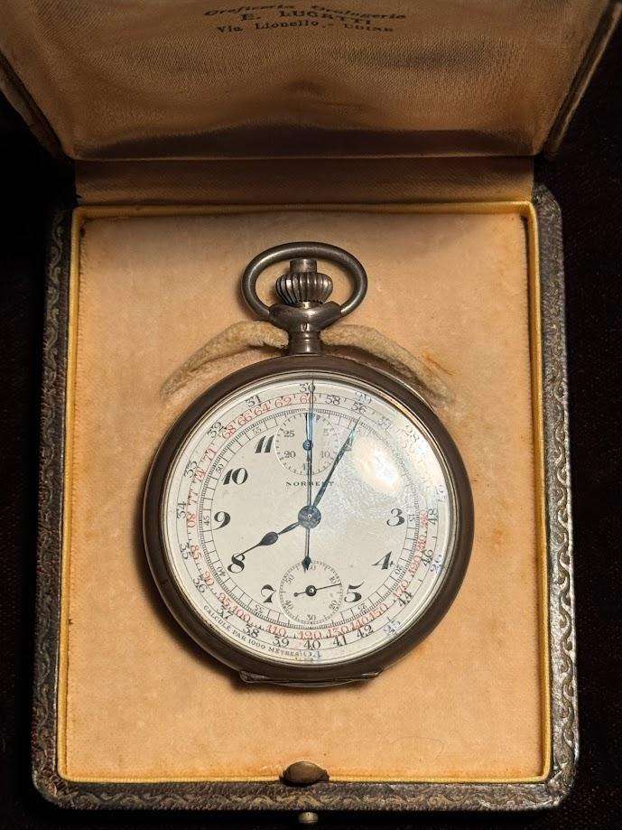 Vintage 1920's Silver Pocket Watch in original Box