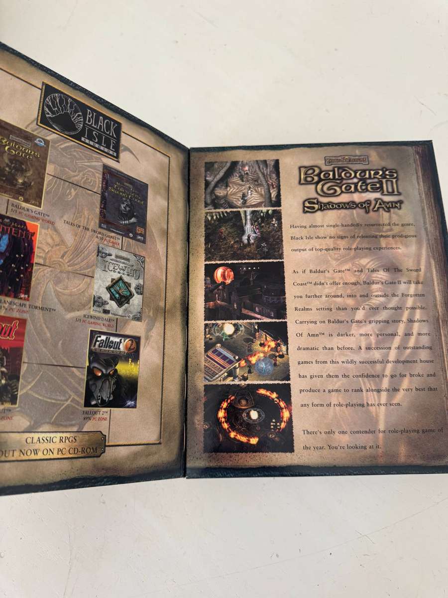 Baldur's Gate II - Shadows Of Amn - Big Box PC Game (Incomplete)