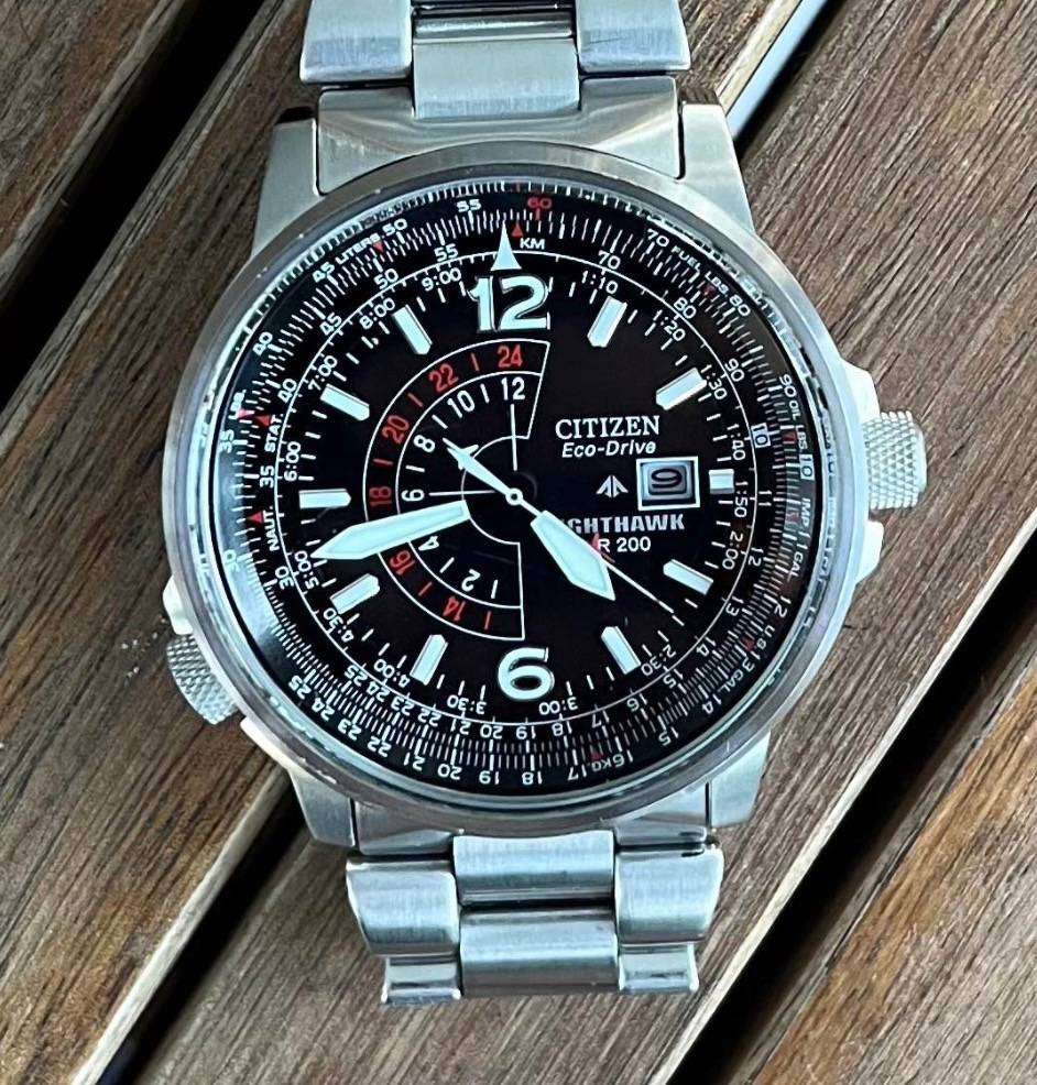 Citizen Eco-Drive Promaster Nighthawk Quartz Mens Watch