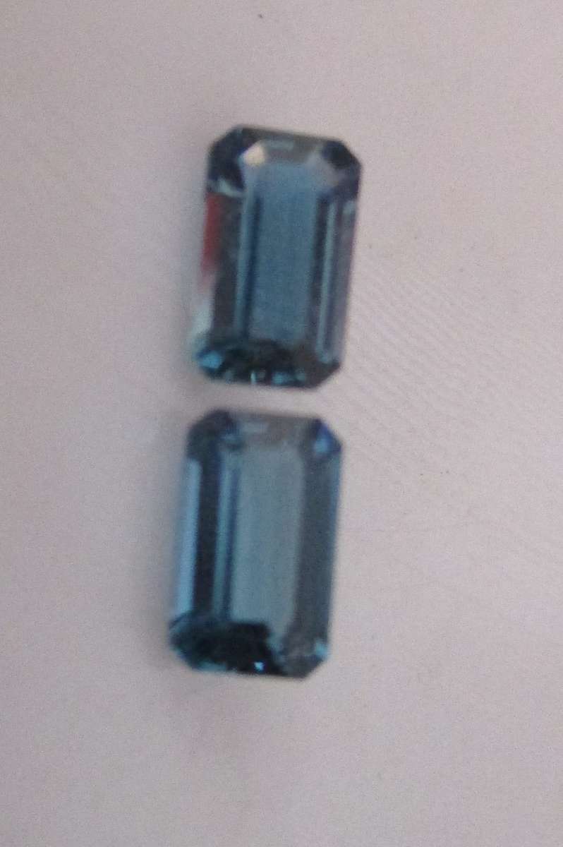 5.00 x 3.00mm Octagonal cut 2 Pieces London Blue topaz, T.W. 0.61ct