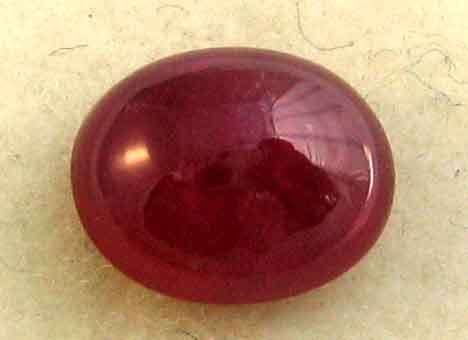 9.20 x 7.10 mm Oval Cabochon  Big Ruby 3.95 ct