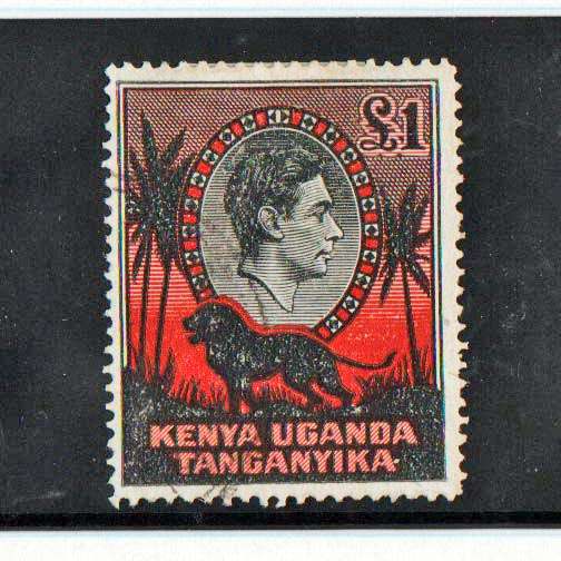 KUT-1938 KGV1-ONE POUND FINE USED1941 ISSUE PERF 14-SG 150A-CV R525.00