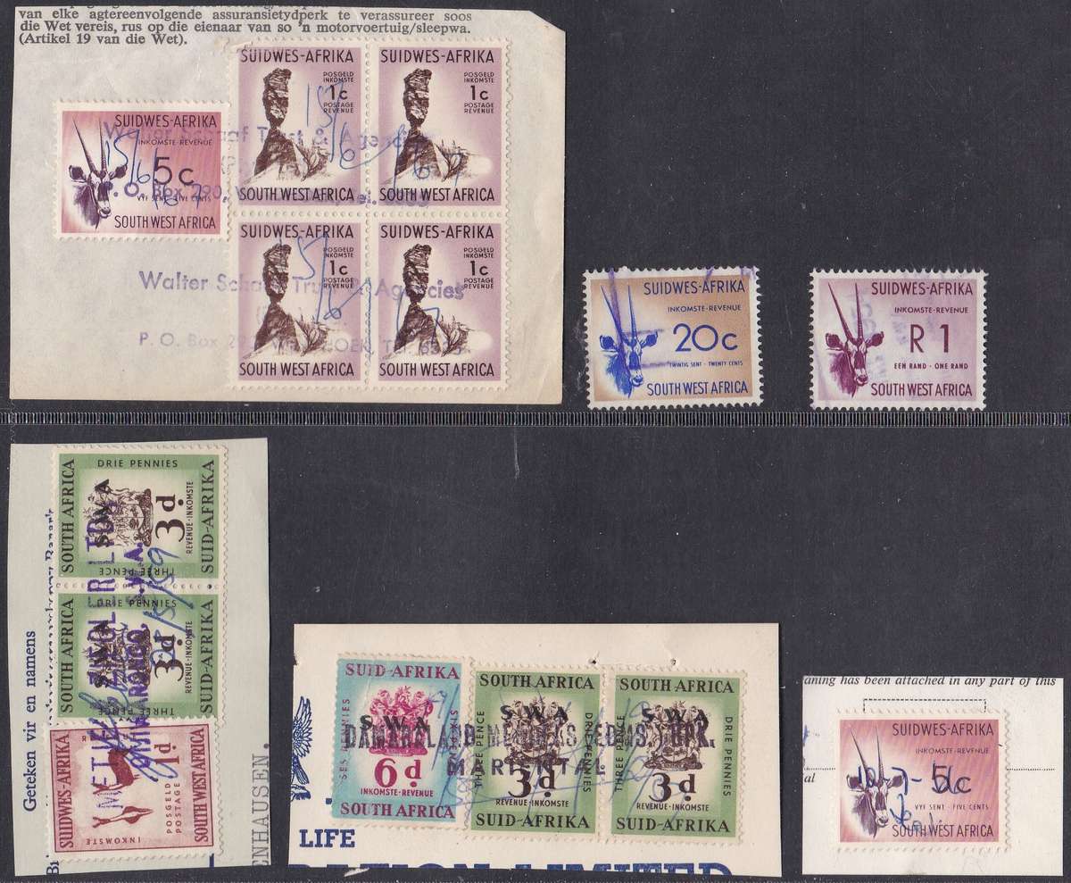 SWA - ASSORTED REVENUES, USED ON PIECE - SCARCE