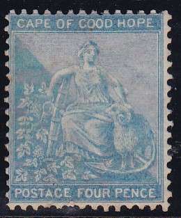 COGH - 1864-1877 STAMP, 4D BLUE WITH OUTER FRAME LINE, FAIR M/M - CHEAPEST CV:R4500