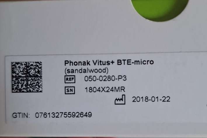 Phonak Vitus Plus BTE-Micro Full set hearing aid