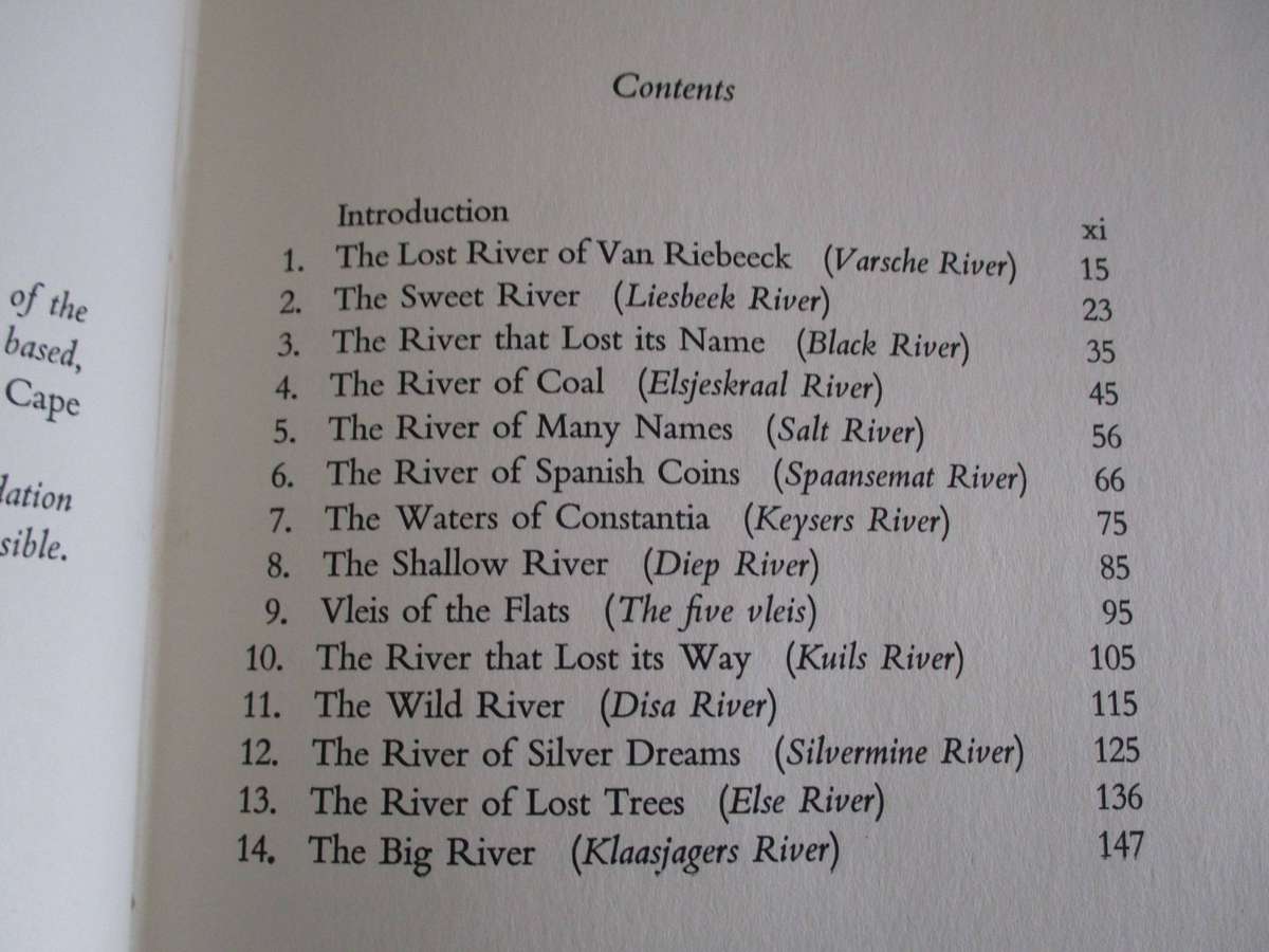 The Rivers of the Cape Peninsula. SAFE TO THE SEA. Jose Burman