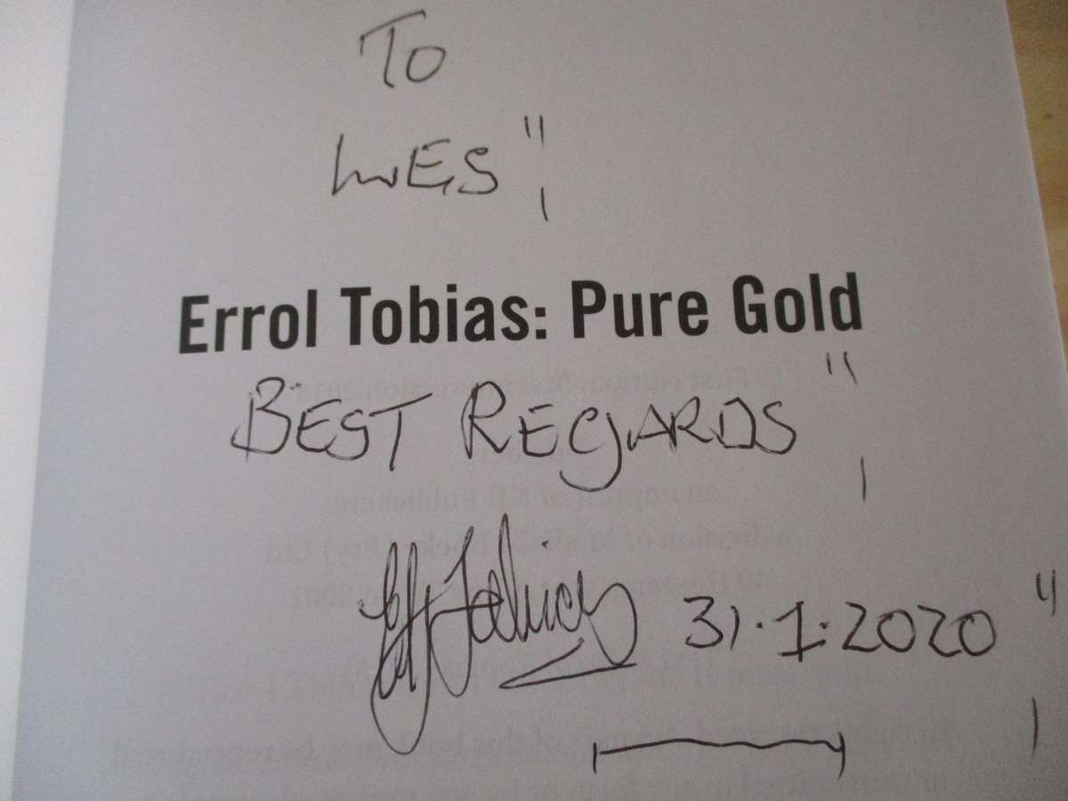 SIGNED. Errol Tobias  PURE GOLD