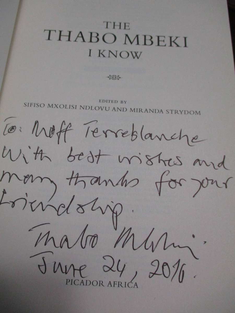 The THABO MBEKI I Know. SIGNED by Thabo Mbeki