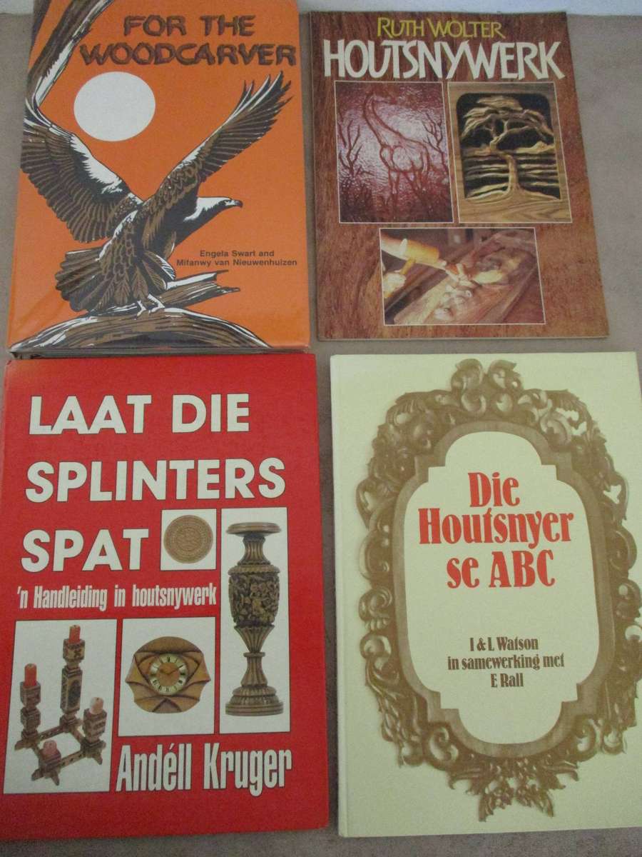 4 Woodcarving books / Houtsnywerk