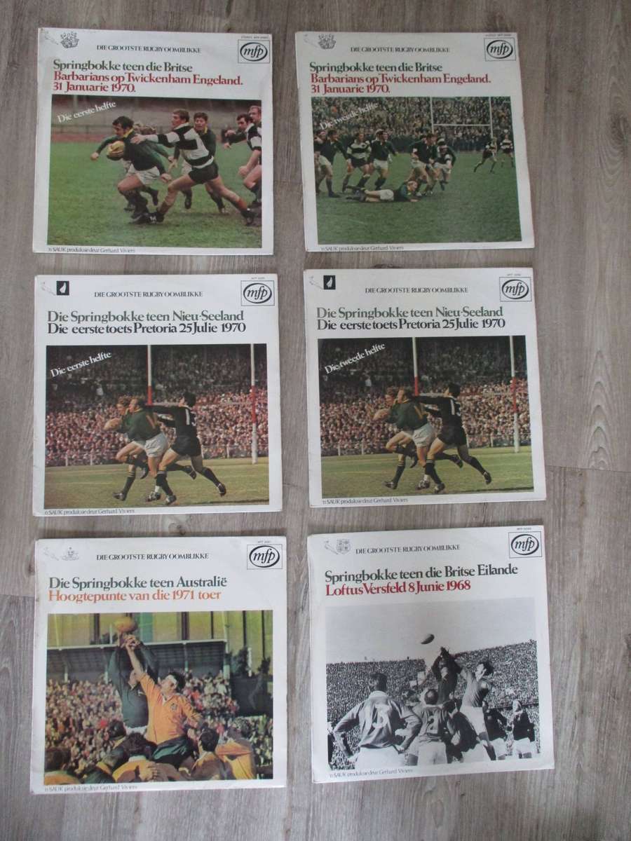6 Langspeelplate: Die Grootste Rugby Oomblikke. Gerhard Viviers. 1968-1971