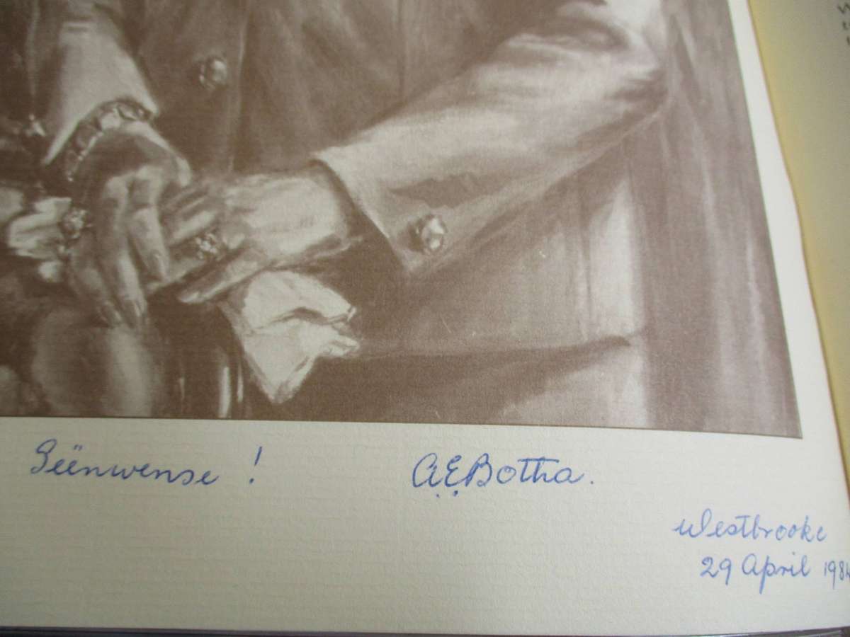 Westbrooke 1982 - Woning van die Eerste Minister. GETEKEN deur Min. PW Botha asook Mev. E Botha