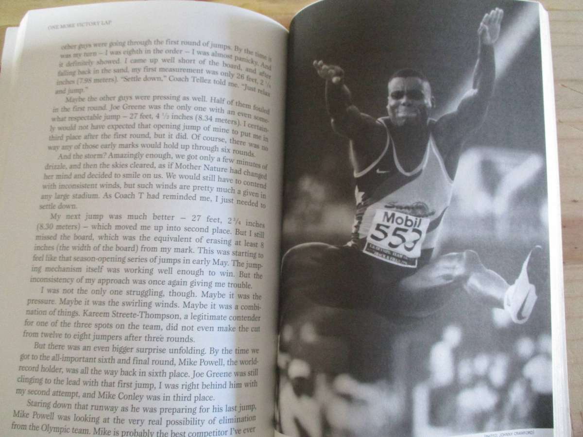 Signed copy. CARL LEWIS - One more victory lap