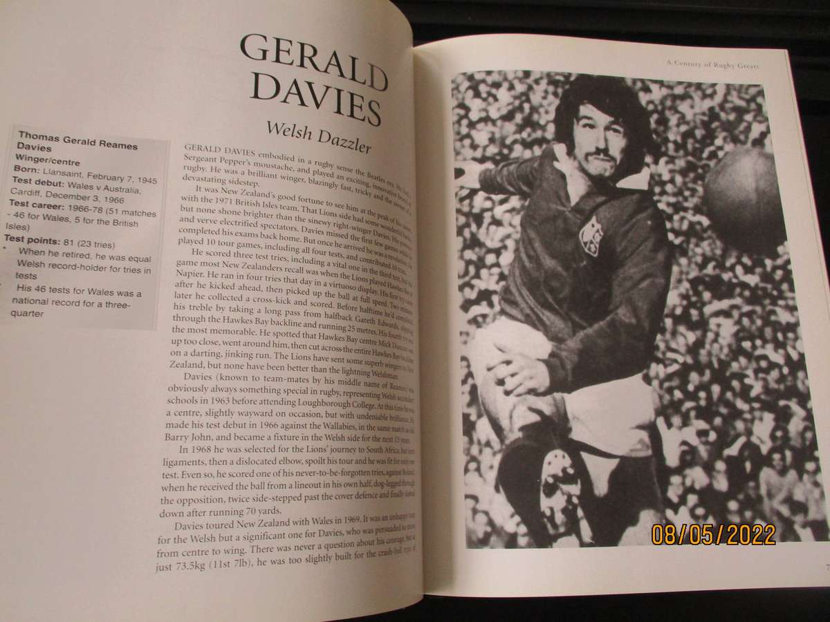 A Century of Rugby Greats. Keith Quinn