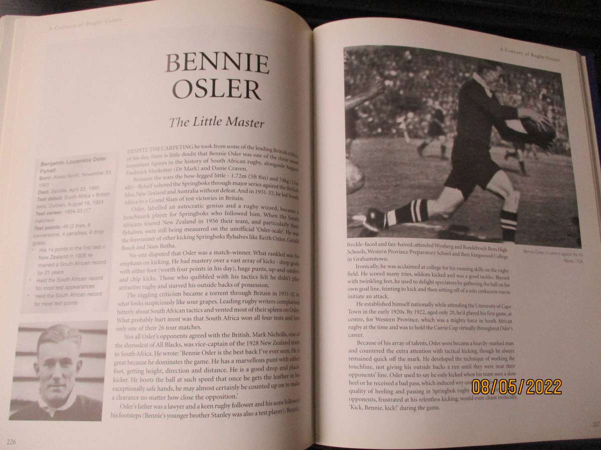 A Century of Rugby Greats. Keith Quinn