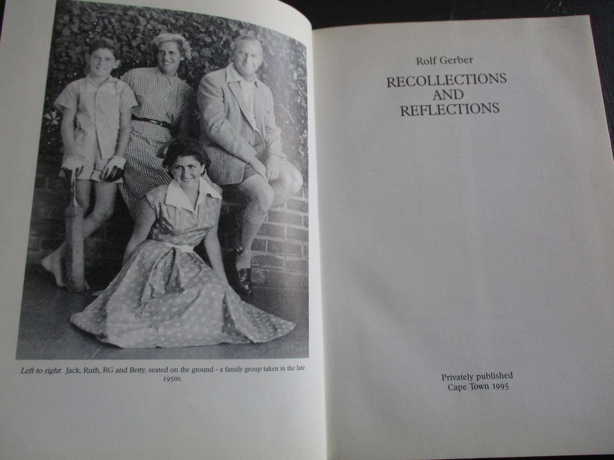 Recollections and Reflections - Rolf Gerber. Gerber Goldschmidt Group SA