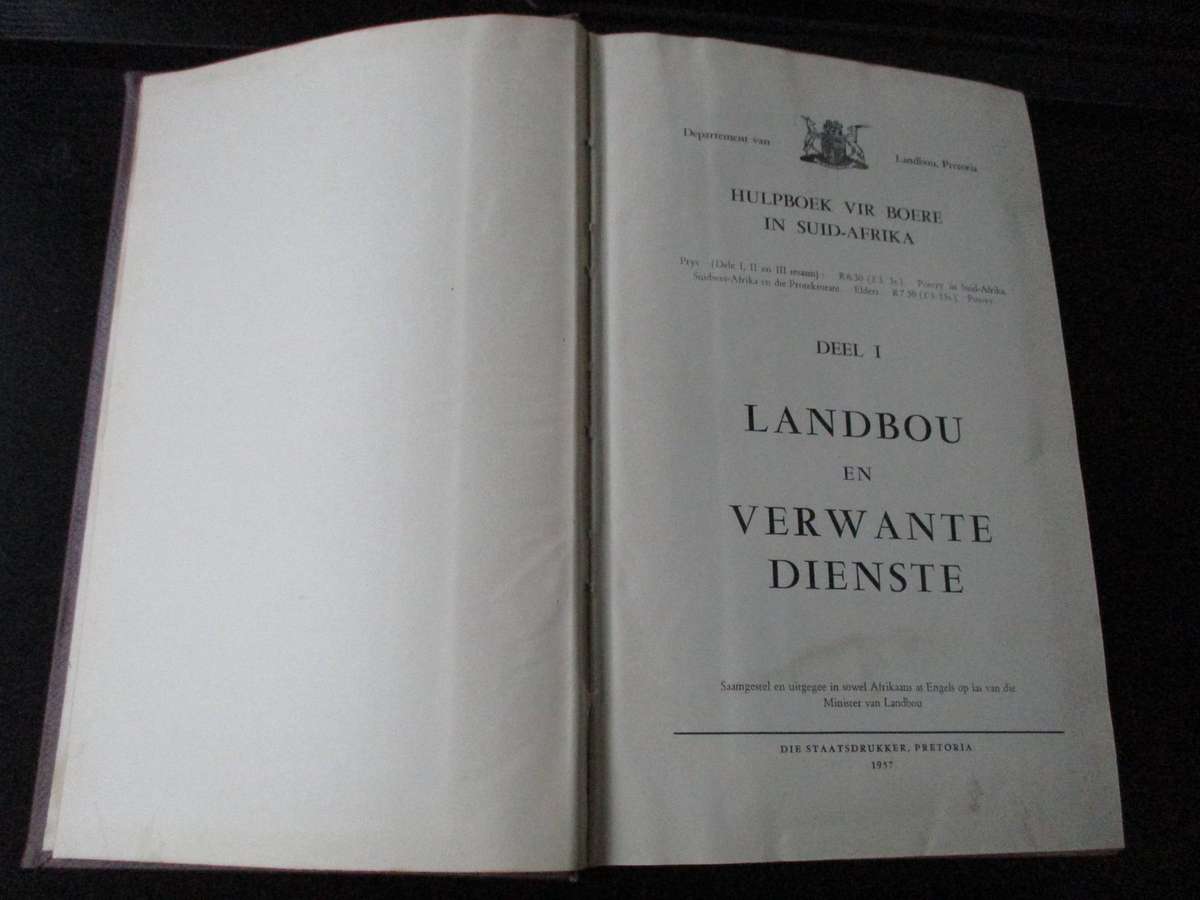 Hulpboek vir Boere in Suid-Afrika (1957) Drie Volume Stel