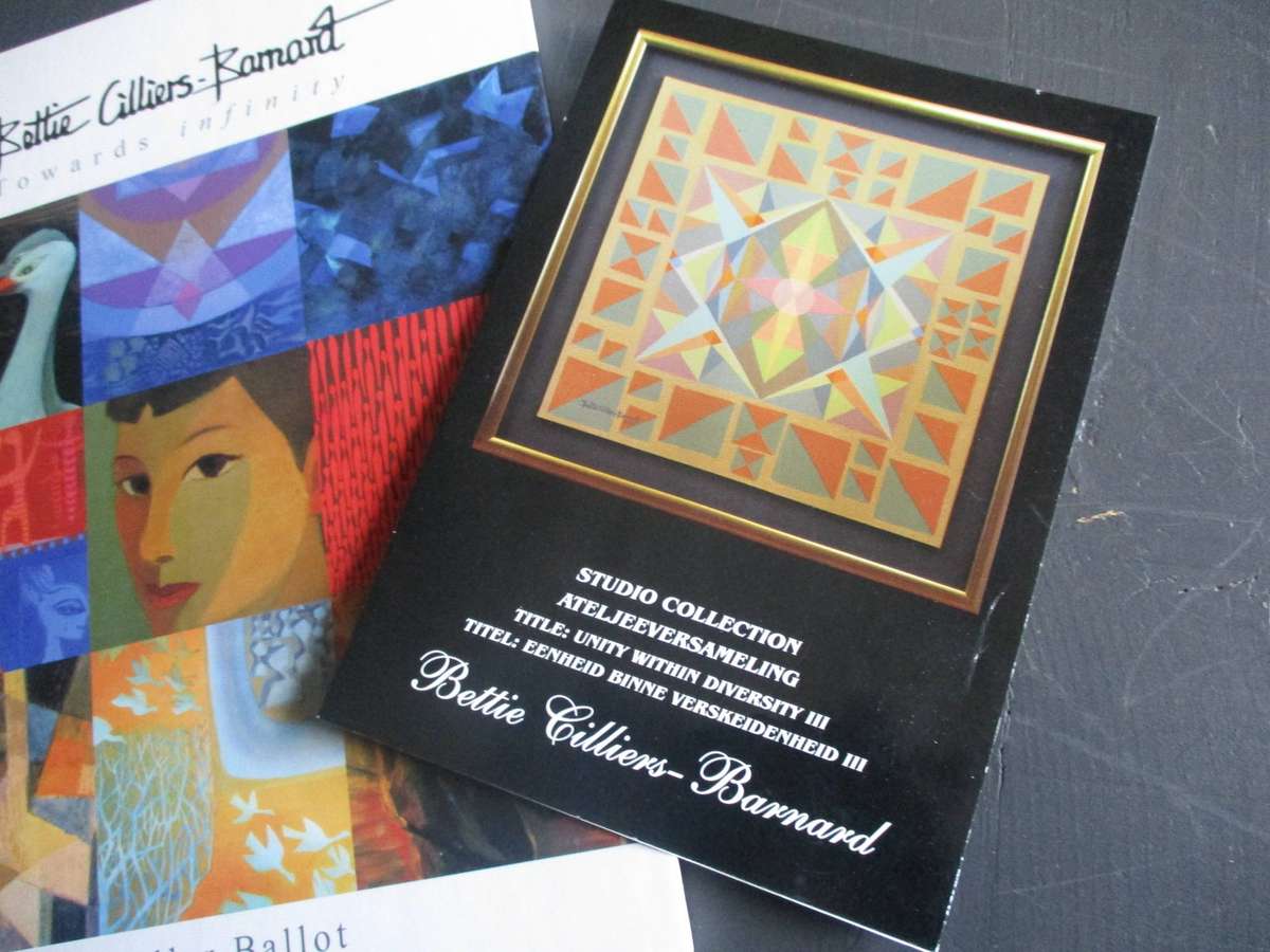 Bettie Cilliers-Barnard - Towards infinity. With exhibition invitation and drawings.