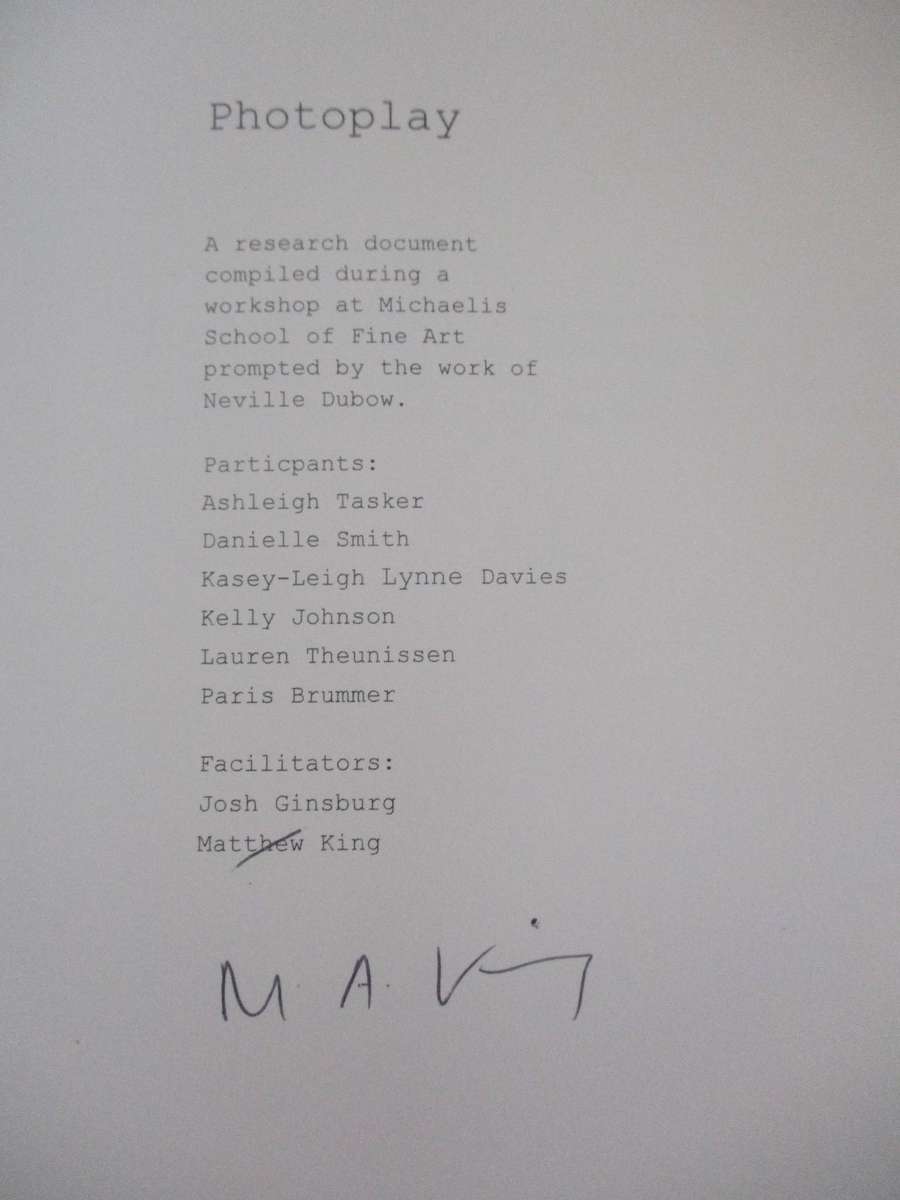 Photoplay - Josh Ginsburg & Matthew King (signed)