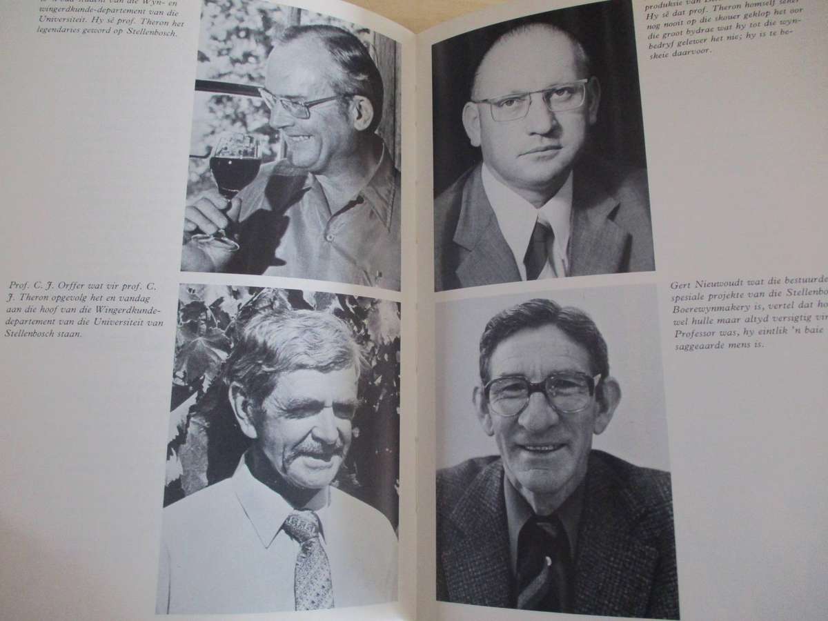 Prof CJ Theron - Pionier van ons Wynbou. GETEKEN deur skrywer en CJ Theron
