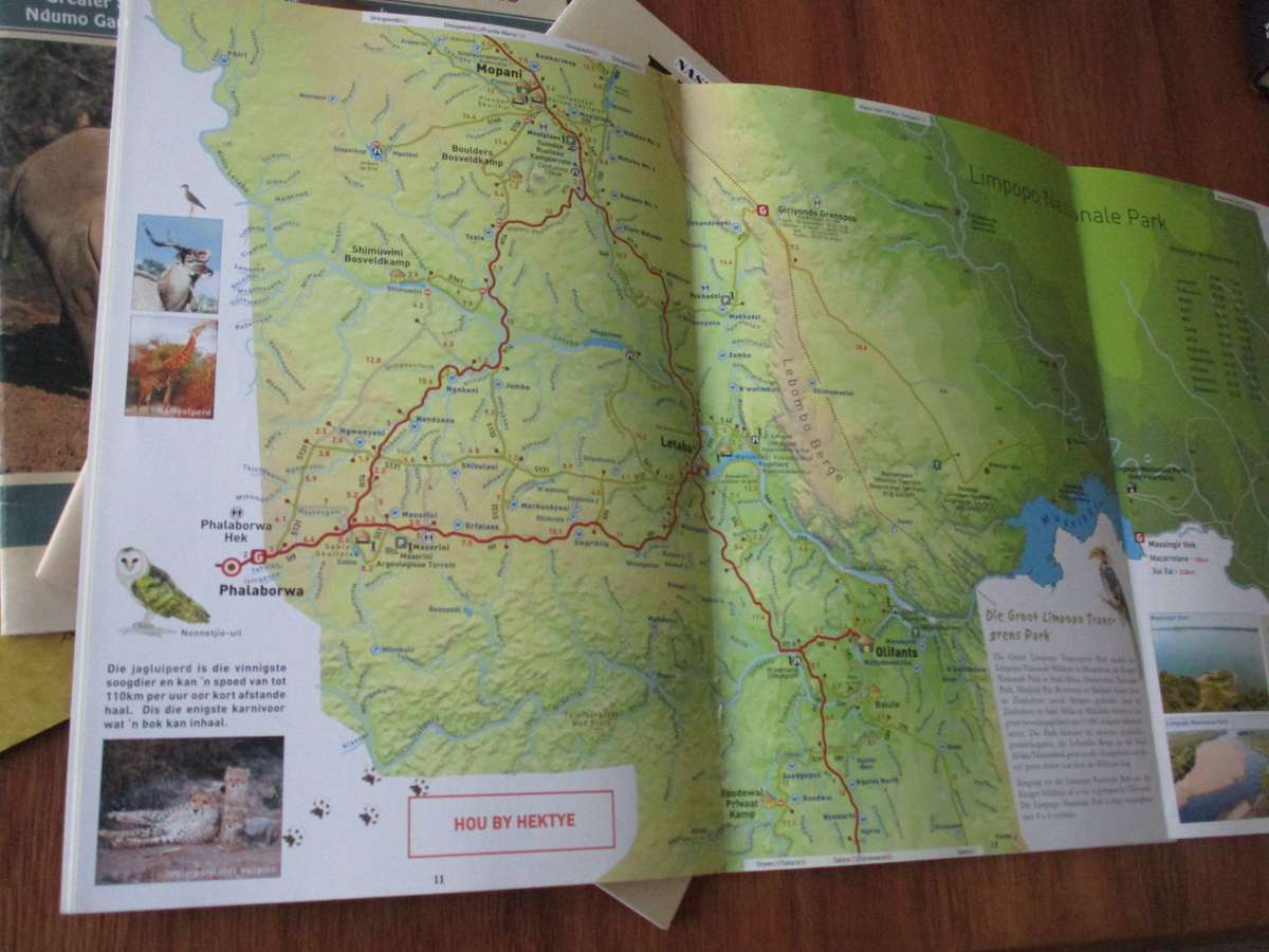 5 Kruger National Park Booklets/Maps