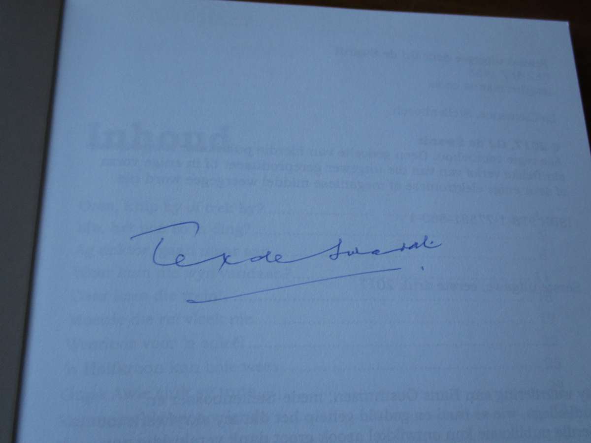 GETEKEN. Sonder brieke, afdraand af  Tex de Swardt