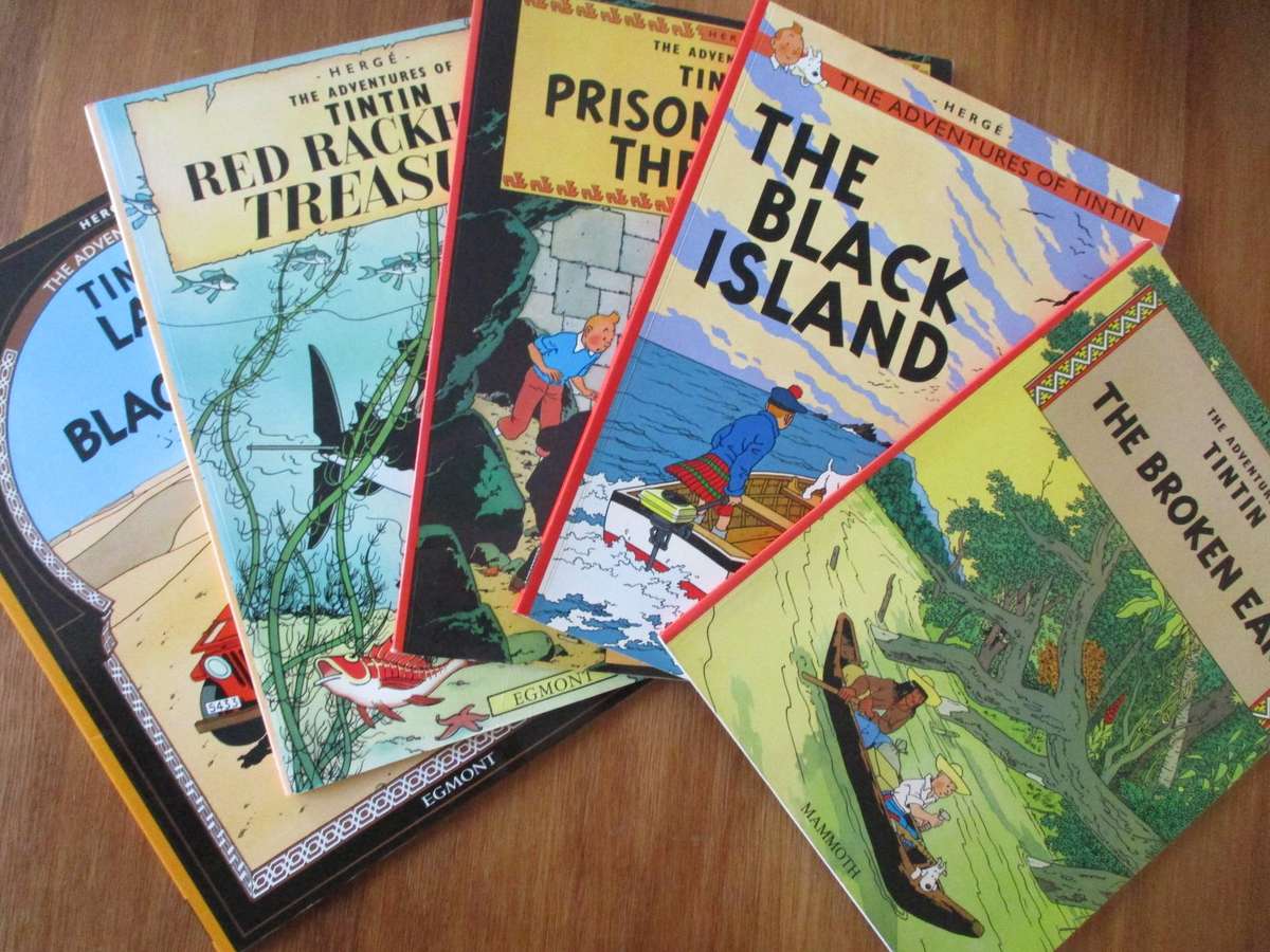 5 Tintin books
