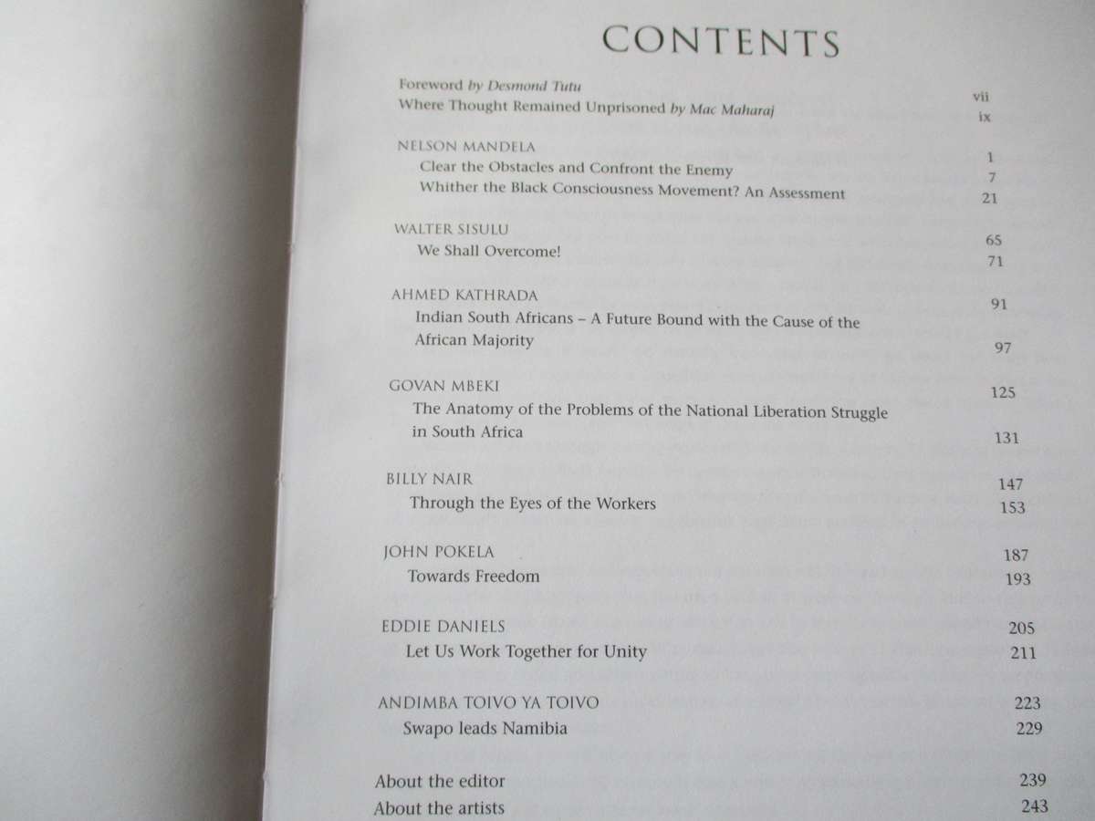 SIGNED. REFLECTIONS IN PRISON Edited by Mac Maharaj  Foreword by Desmond Tutu