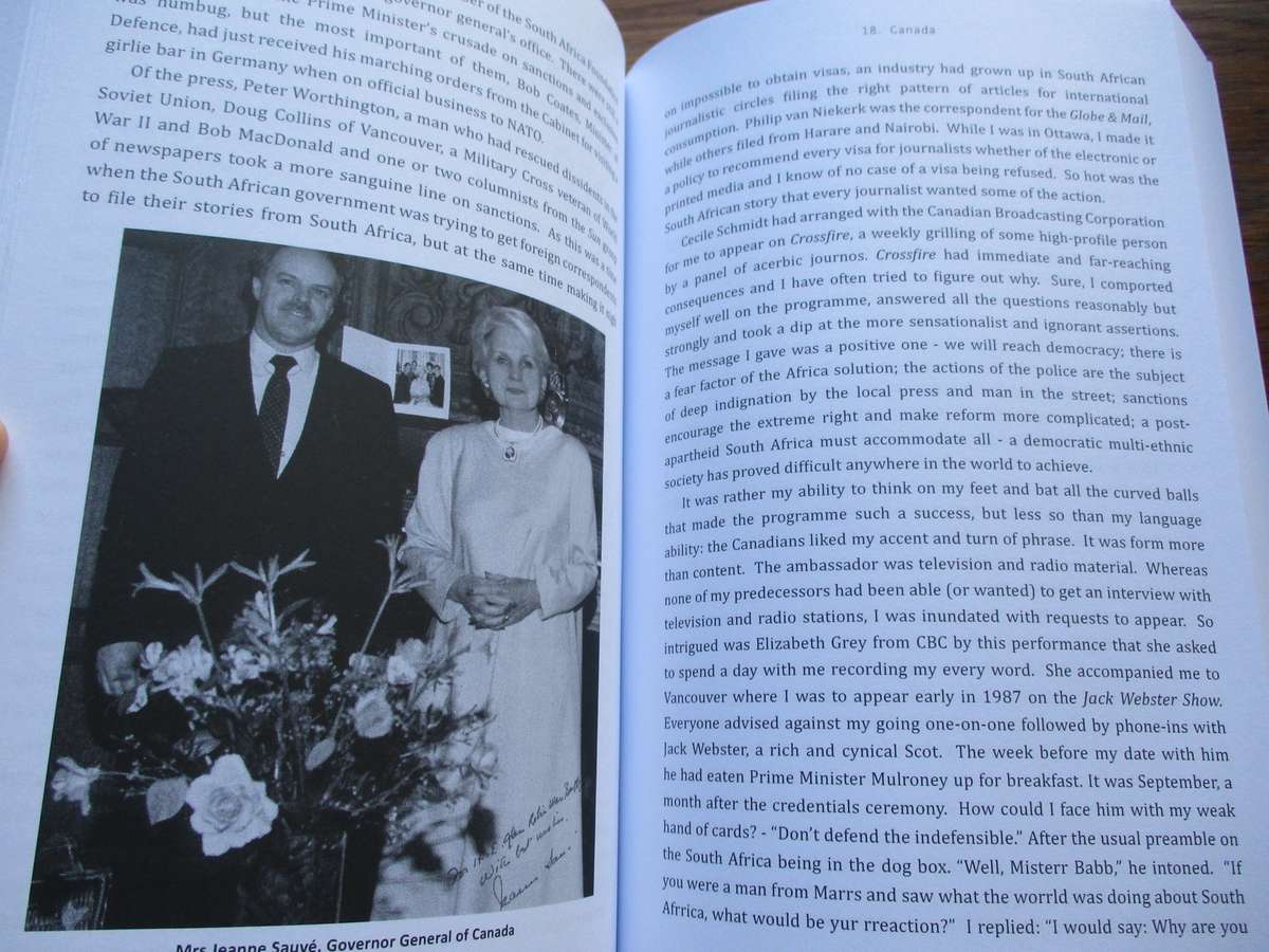 SIGNED. In one era and out of the other Glen Babb SA Ambassador and Diplomat ( 1970's -1990's )