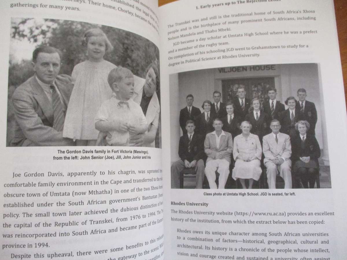 Hold my hand - The Life and times of John Gordon Davis. Signed by author