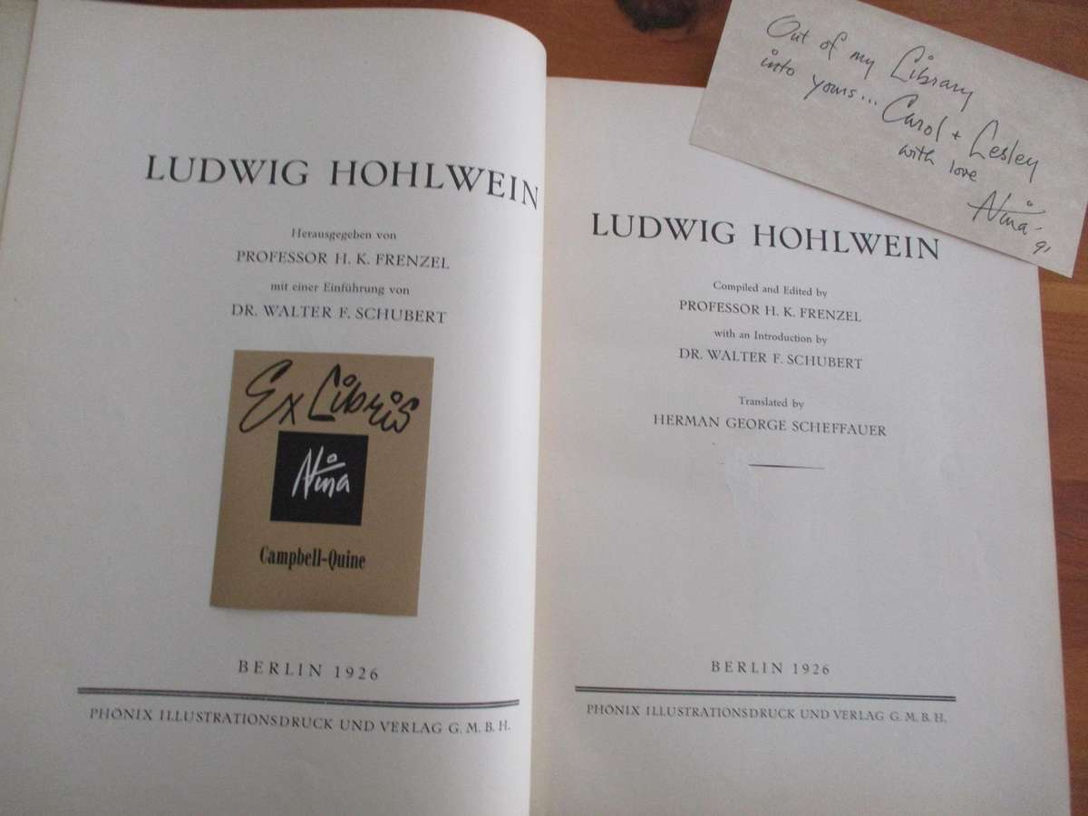 Ludwig Hohlwein  Compiled and edited by Prof. H.K. Frenzel