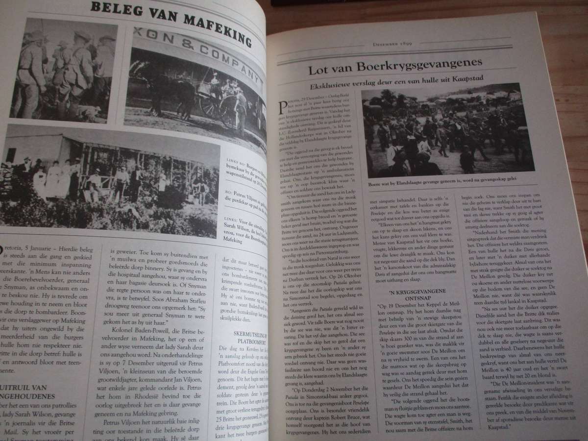 Nuusblad oor die Die Stryd tussen Boer en Brit. OORLOG-BEELD. Jackie Grobler