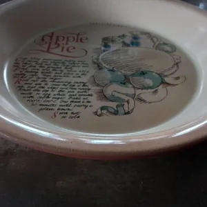 Vintage clay pie Dish