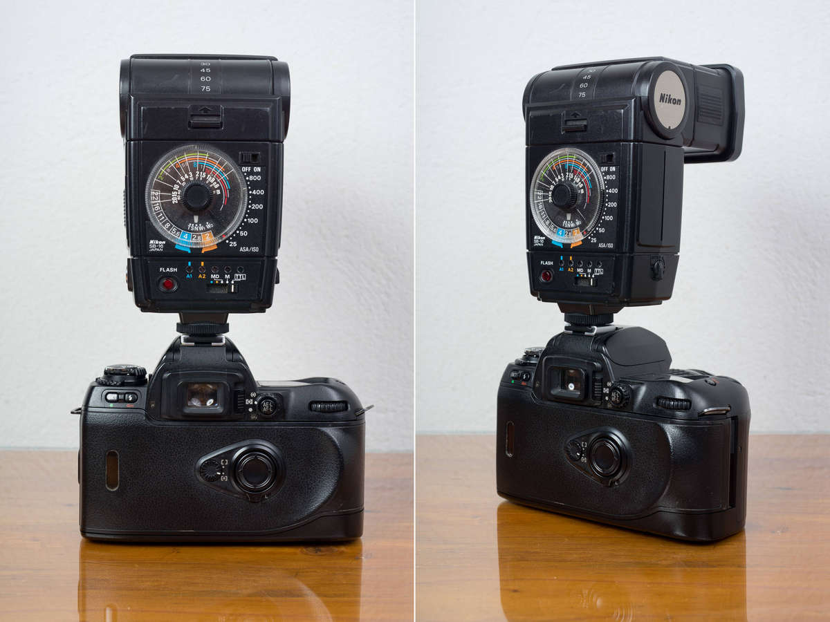 Nikon N80 prosumer 35mm film SLR camera & Nikon Speedlight