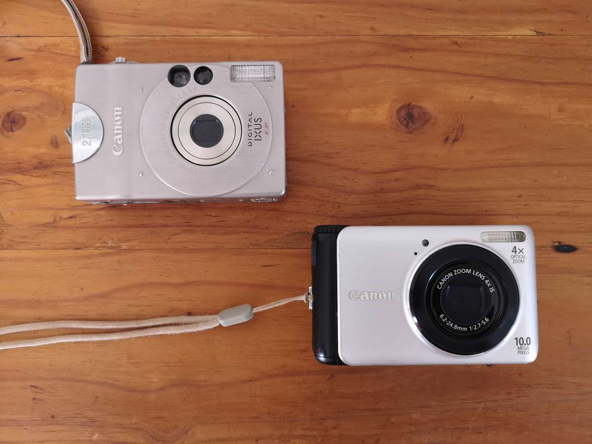 Two Canon digital compact cameras