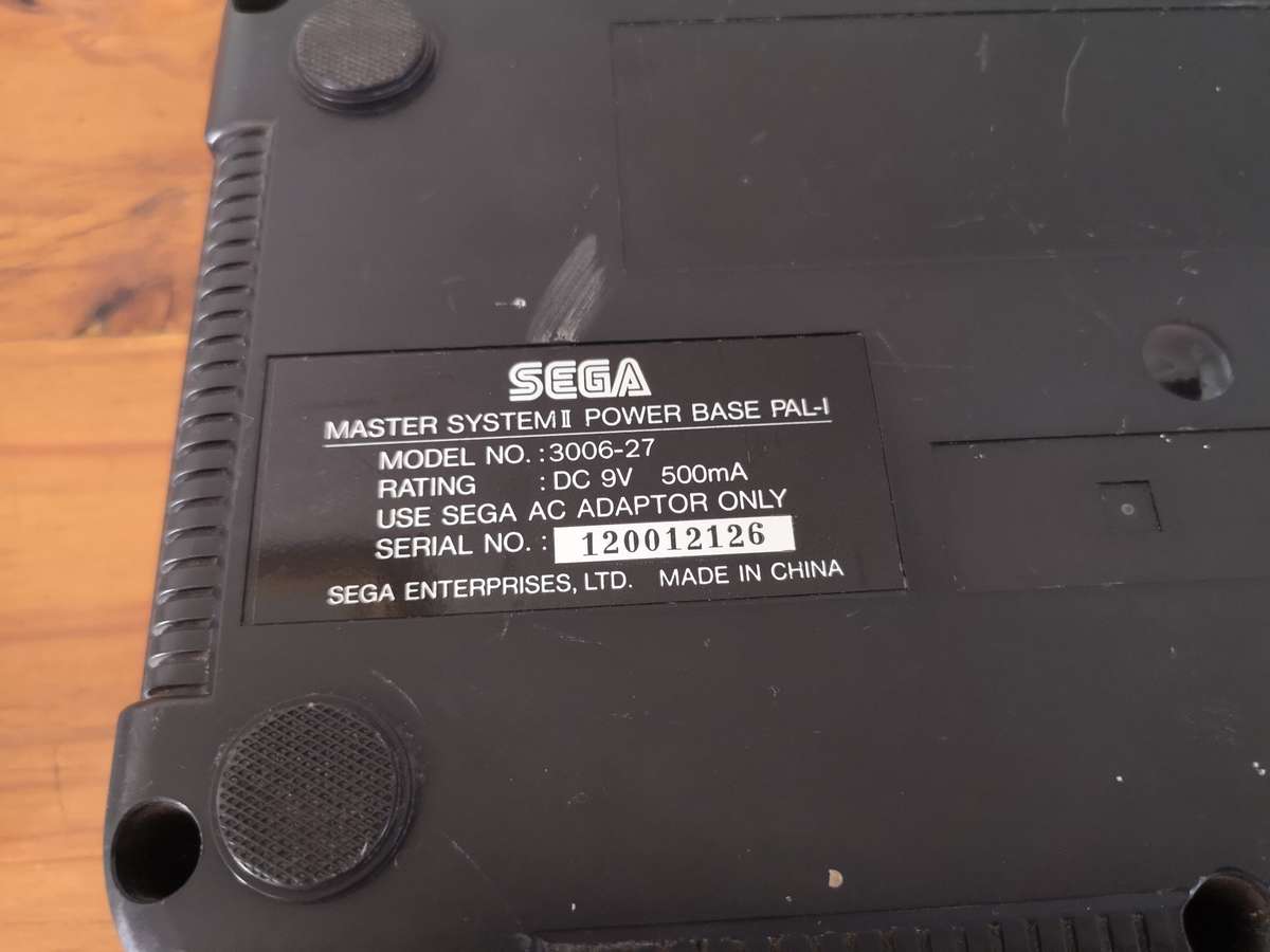 Vintage Sega master system II console